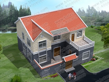 新农村二层住宅图纸_别墅纸,新农村别墅,农村自