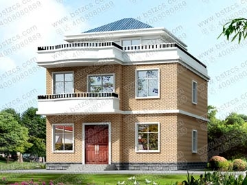 二层半带露台农村自建房图纸_别墅纸,农村房屋,农村自