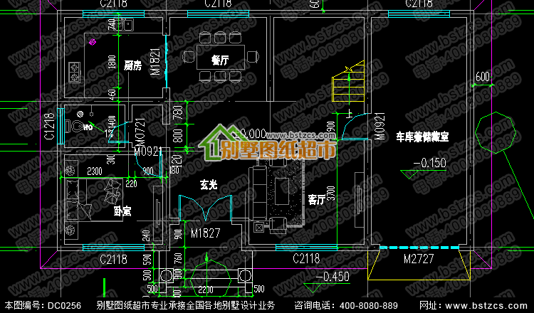 农村三层带车库自建房设计施工图纸_别墅图纸超市,农村房屋设计图