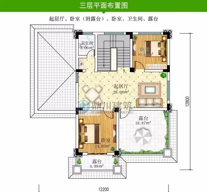 7款厨房带后门的农村别墅，适合农村的生活习惯，值得收藏！